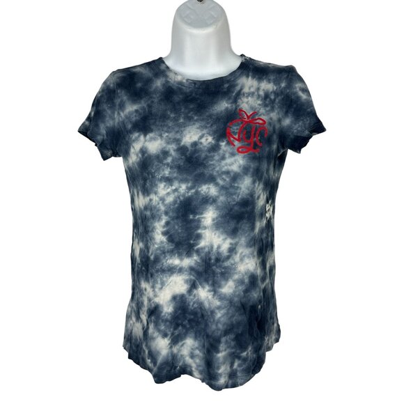 Aeropostale Womens Tie-Dye Classic Crew With Red NYC Apple Logo Size Small - Picture 1 of 5